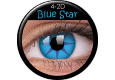 ColourVue Crazy čočky - Blue Star (2 ks roční) - nedioptrické - exp. 08/2024