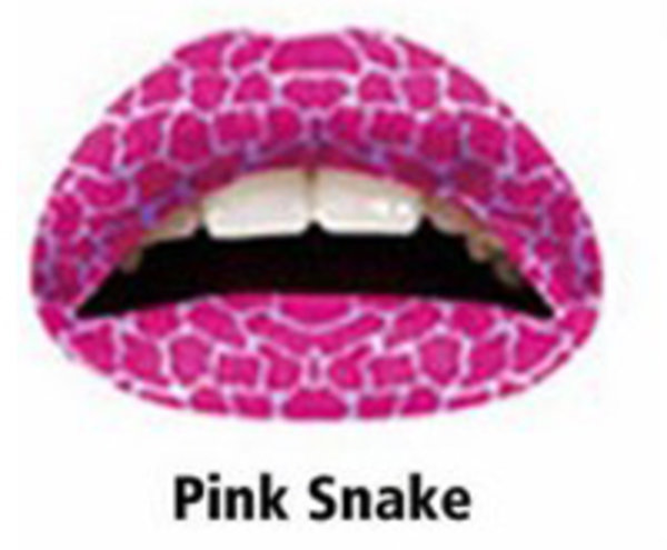 Samolepka na rty - Pink Snake