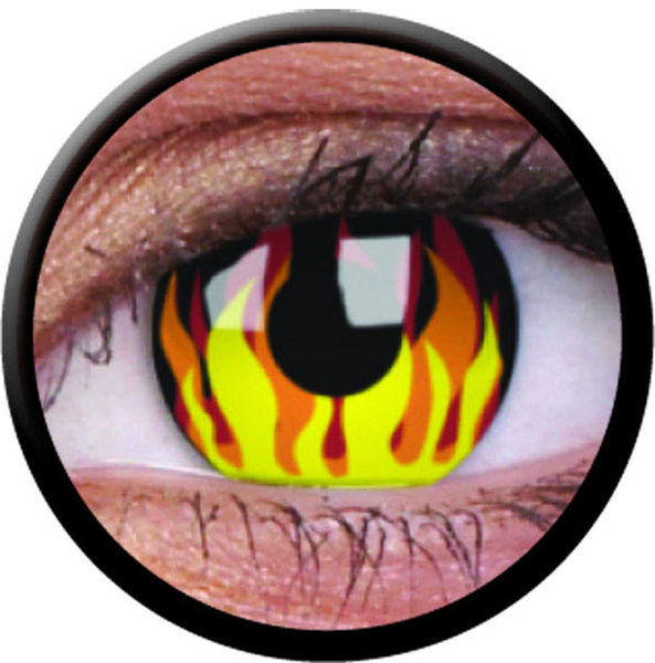 ColourVue CRAZY ČOČKY - Flame Hot (2 ks tříměsíční) - nedioptrické