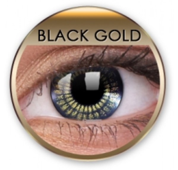 Jewel - Black Gold nedioptrické (2 tříměsíční čočky)