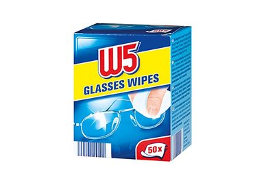 Ubrousky na čištění brýlí vlhčené W5 52 kusů