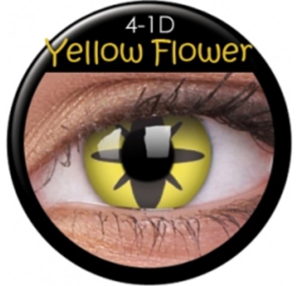 ColourVue Crazy čočky - Yellow Flower (2 ks roční) - nedioptrické