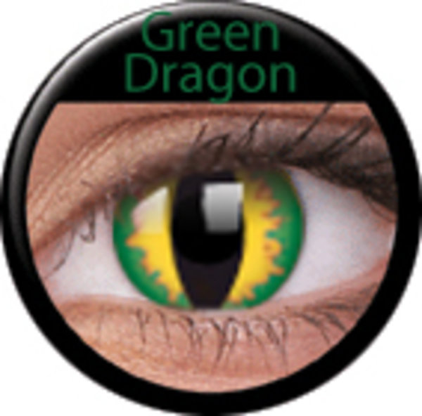 ColourVue CRAZY ČOČKY - Green dragon (2 ks tříměsíční) - nedioptrické -exp.11/2016