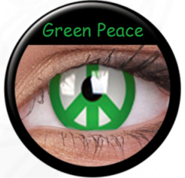 ColourVue CRAZY ČOČKY - Green Peace (2 ks tříměsíční) - nedioptrické