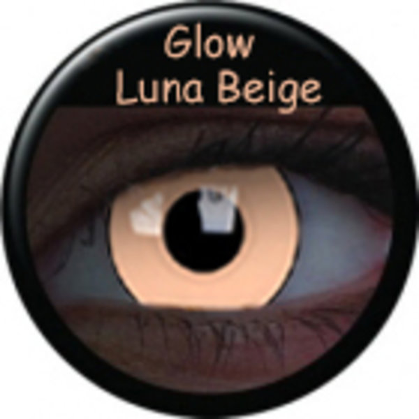 Crazy čočky UV svítící (2 ks, roční) - Glow Luna Beige