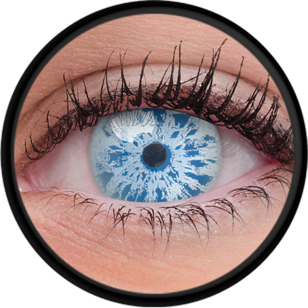 ColourVue Crazy čočky UV svítící - Glow Ice Blue (2 ks roční) - nedioptrické