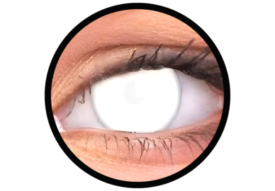 ColourVue Crazy čočky - Blind White (2 ks roční) - nedioptrické, doprodej - není přes ně vidět