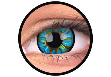 ColourVue Crazy čočky - Blue Streak (2 ks roční) - nedioptrické, doprodej