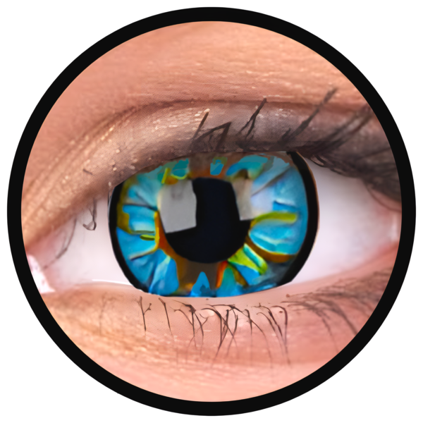 ColourVue Crazy čočky - Blue Streak (2 ks roční) - nedioptrické, doprodej