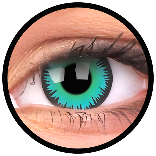 ColourVue Crazy čočky - Green Werewolf (2 ks roční) - nedioptrické, doprodej