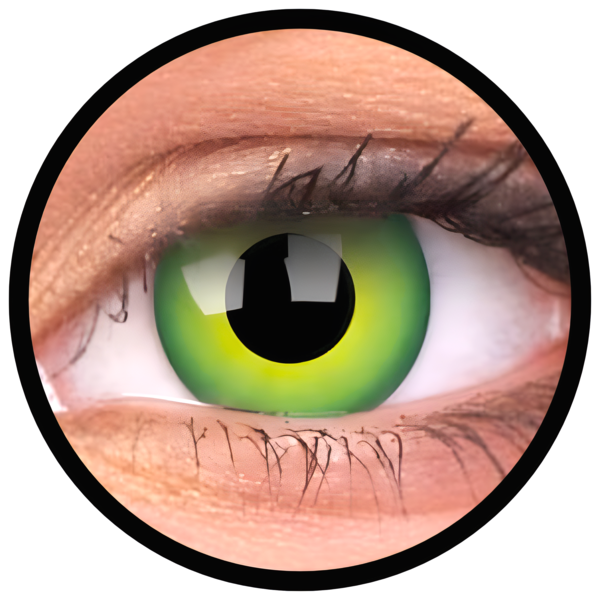 ColourVue Crazy čočky - Hulk Green (2 ks roční) - nedioptrické, doprodej