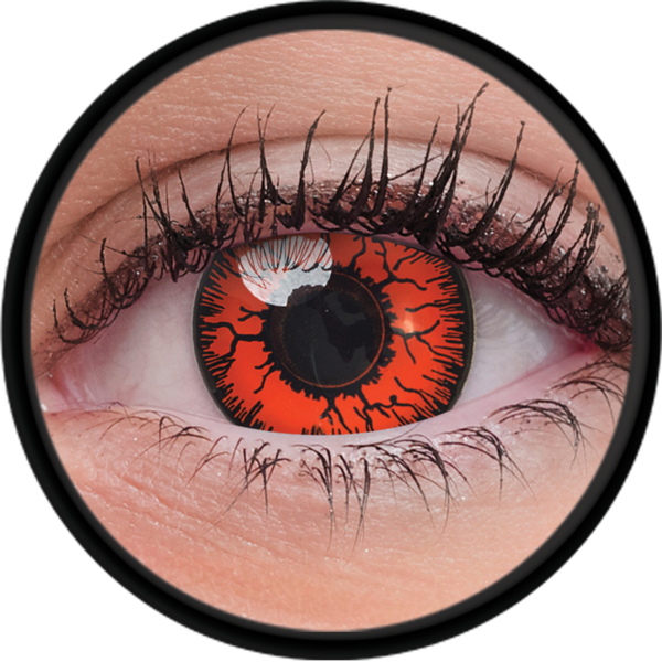 ColourVue Crazy čočky - Red Monster (2 ks tříměsíční) - nedioptrické