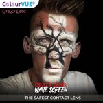 ColourVue Crazy čočky - White Screen (2 ks tříměsíční) - nedioptrické