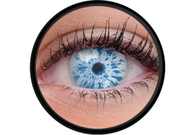 ColourVue Crazy čočky UV svítící - Glow Ice Blue (2 ks tříměsíční) - nedioptrické