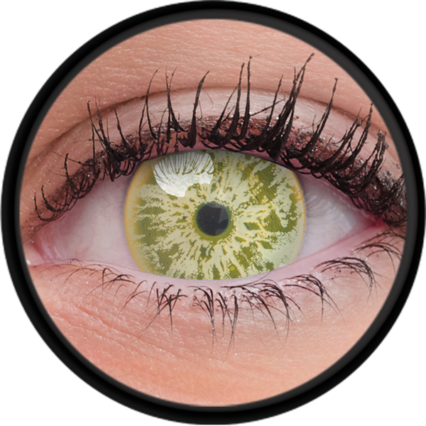 ColourVue Crazy čočky UV svítící - Glow Ice Yellow (2 ks tříměsíční) - nedioptrické