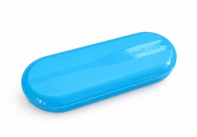 Duopouzdro na brýle a čočky - modré