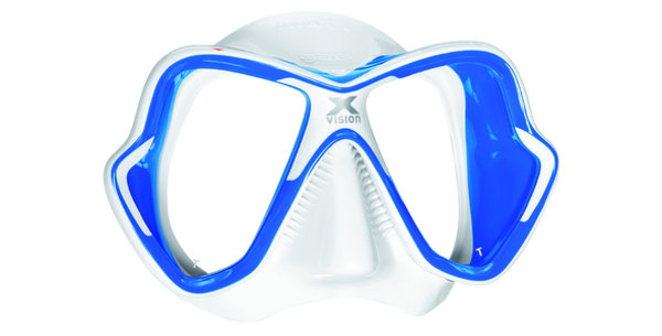 Maska MARES X-Vision LiquidSkin bílo-modrá