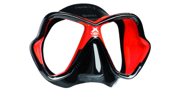 Maska MARES X-Vision LiquidSkin černo-červená