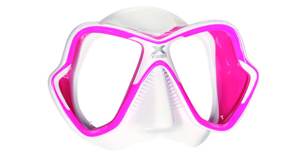 Maska MARES X-Vision LiquidSkin bílo-růžová