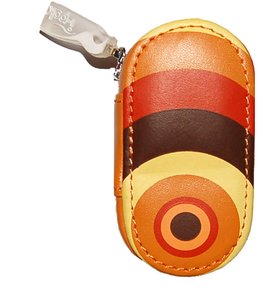 Kožené pouzdro s motivem - Hnědé