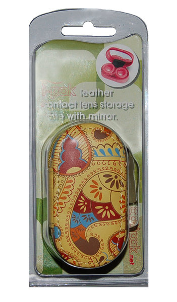 Kožené pouzdro s motivem v obalu - Žluté