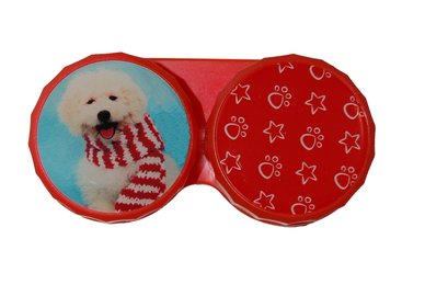 Klasické pouzdro motiv Vánoce - Pes s šálou