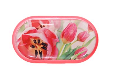 Pouzdro se zrcátkem motiv květy - Tulipán
