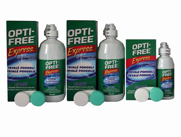 OPTI-FREE Express 2 x 355 ml + 1 x 120 ml s pouzdry  - expirace