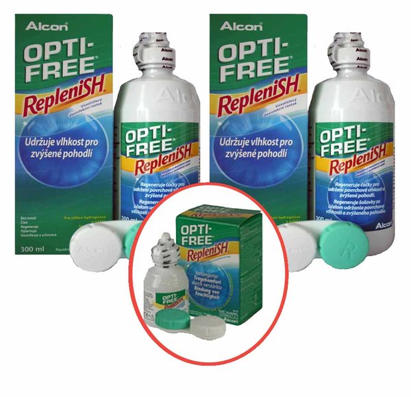 OPTI-FREE RepleniSH 2x300 + 120 ml s pouzdry
