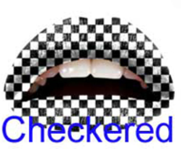 Samolepka na rty - Checkered