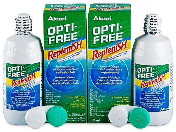 Opti-Free RepleniSH 2x300 ml s pouzdry